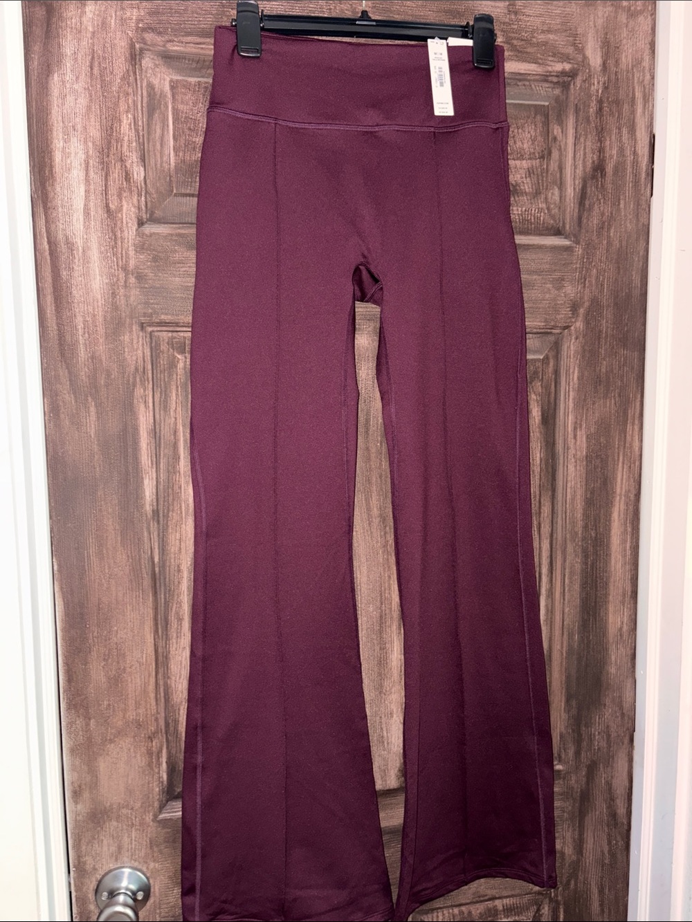 PINK Victoria's Secret Maroon Winter Performance Flare Leggings